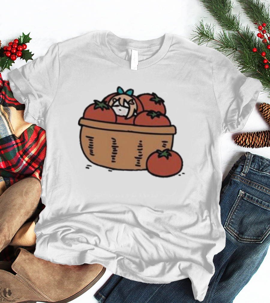 Pomato Anime Character In Tomato Basket T-Shirt