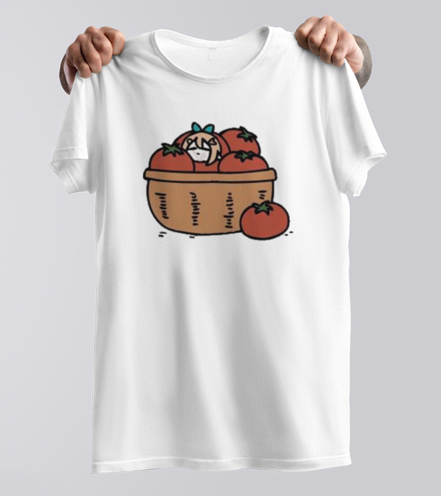 Pomato Anime Character In Tomato Basket T-Shirt