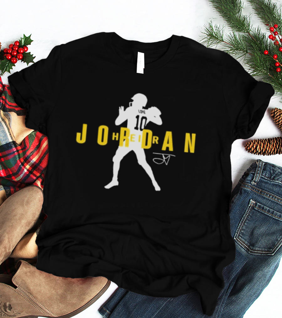 Heir Jordan Love Quarterback Silhouette Signature T-Shirt