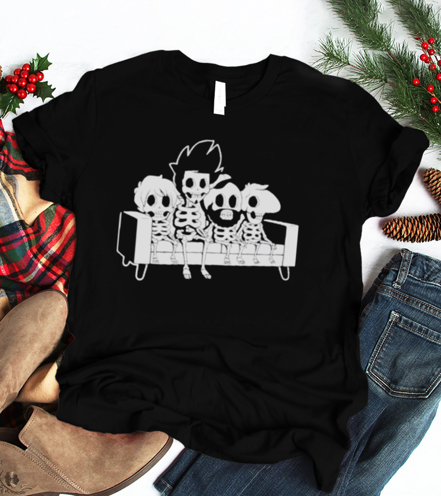 Oneyplays Boney Plays Couch Boys Skeleton Friends T-Shirt