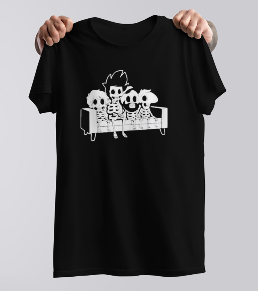 Oneyplays Boney Plays Couch Boys Skeleton Friends T-Shirt