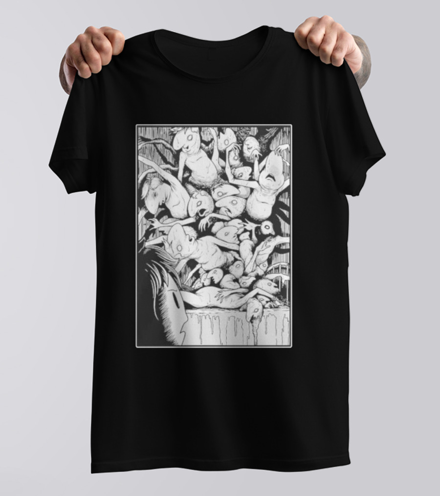 Oneyplays Horror Manga Boys Disturbing Creature Chaos T-Shirt