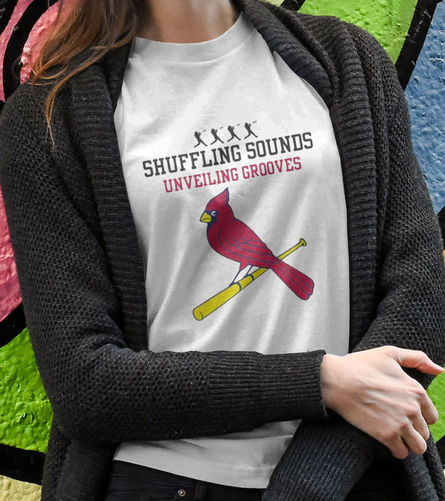 Cardinal Vibes Shuffling Sounds Unveiling Grooves T-Shirt