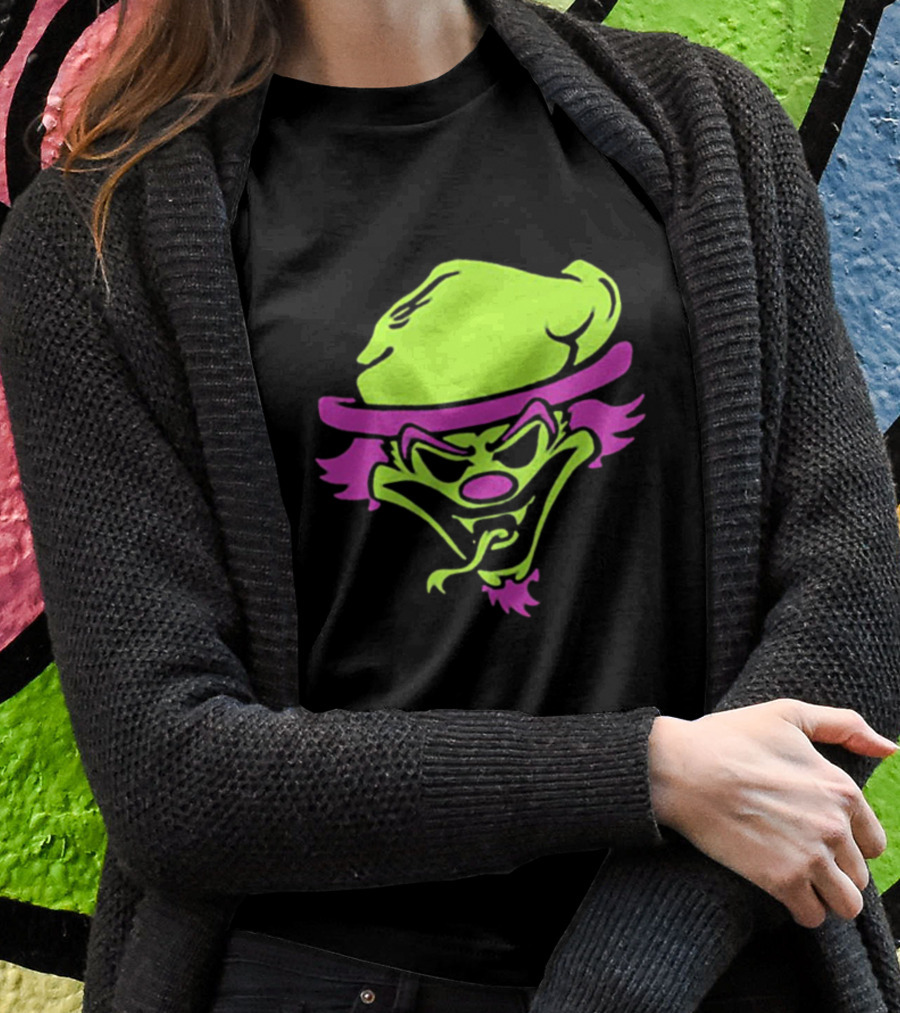 The Rock Insane Clown Posse Riddle Box Neon Face T-Shirt