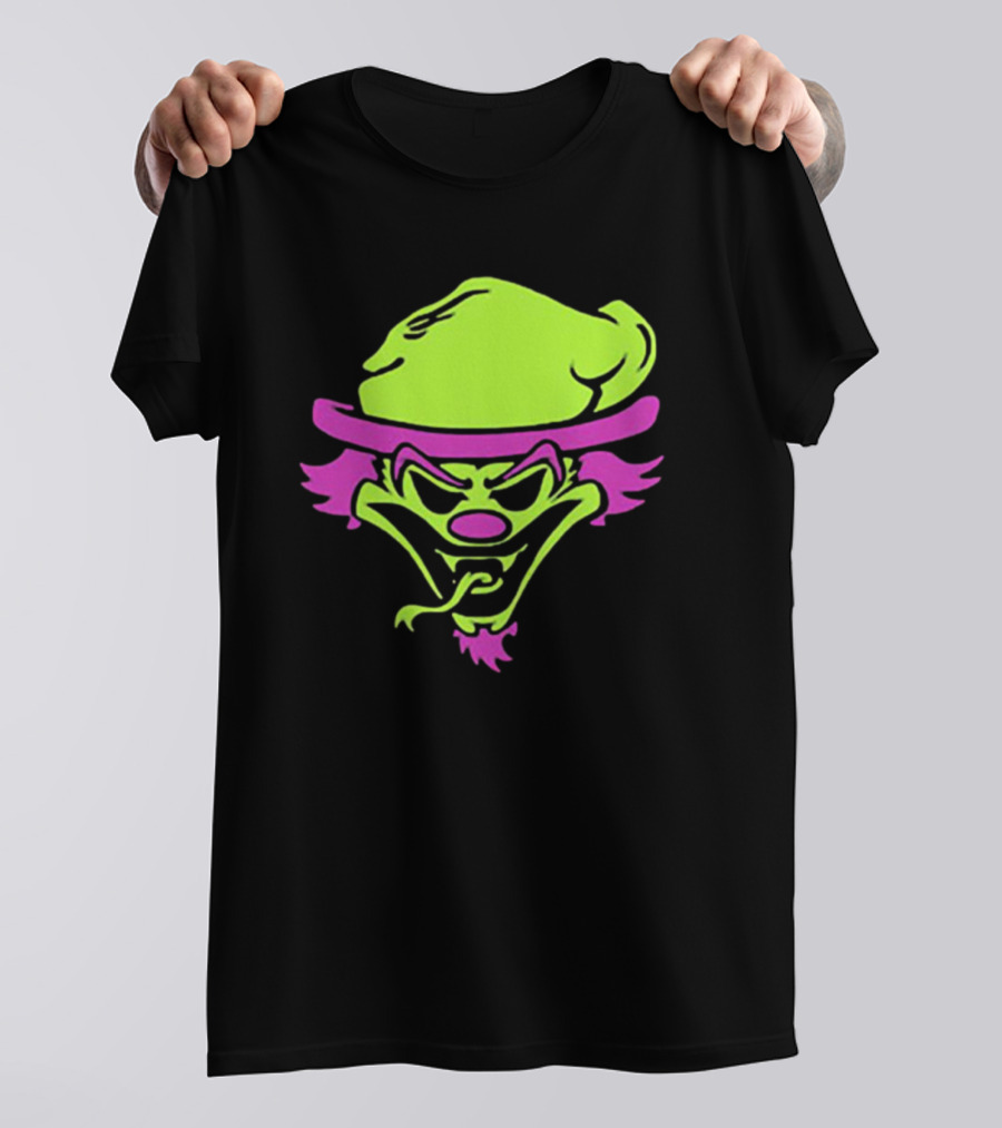 The Rock Insane Clown Posse Riddle Box Neon Face T-Shirt