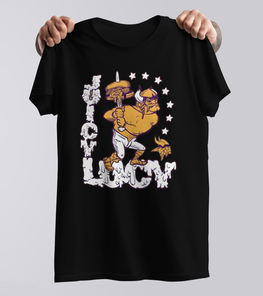 Juicy Lucy Gold Minnesota Vikings X Guy Fieri’s Flavortown Tri-Blend Homage NFL T-Shirt