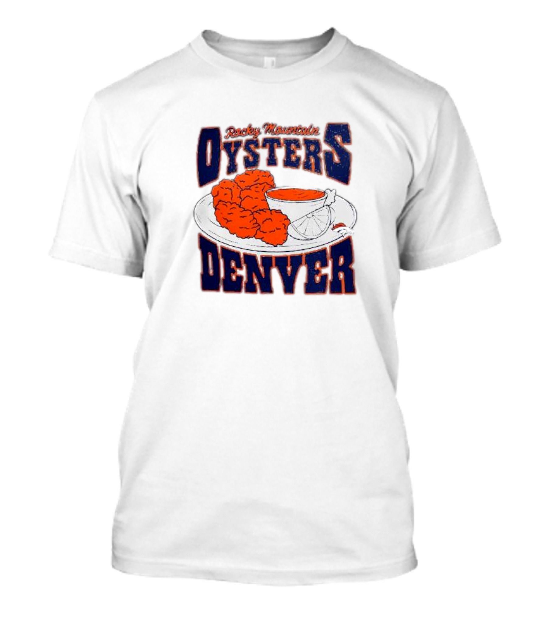 Rocky Mountain Oysters Denver Broncos NFL X Guy Fieri Flavortown Homage Gray Tri-Blend T-Shirt