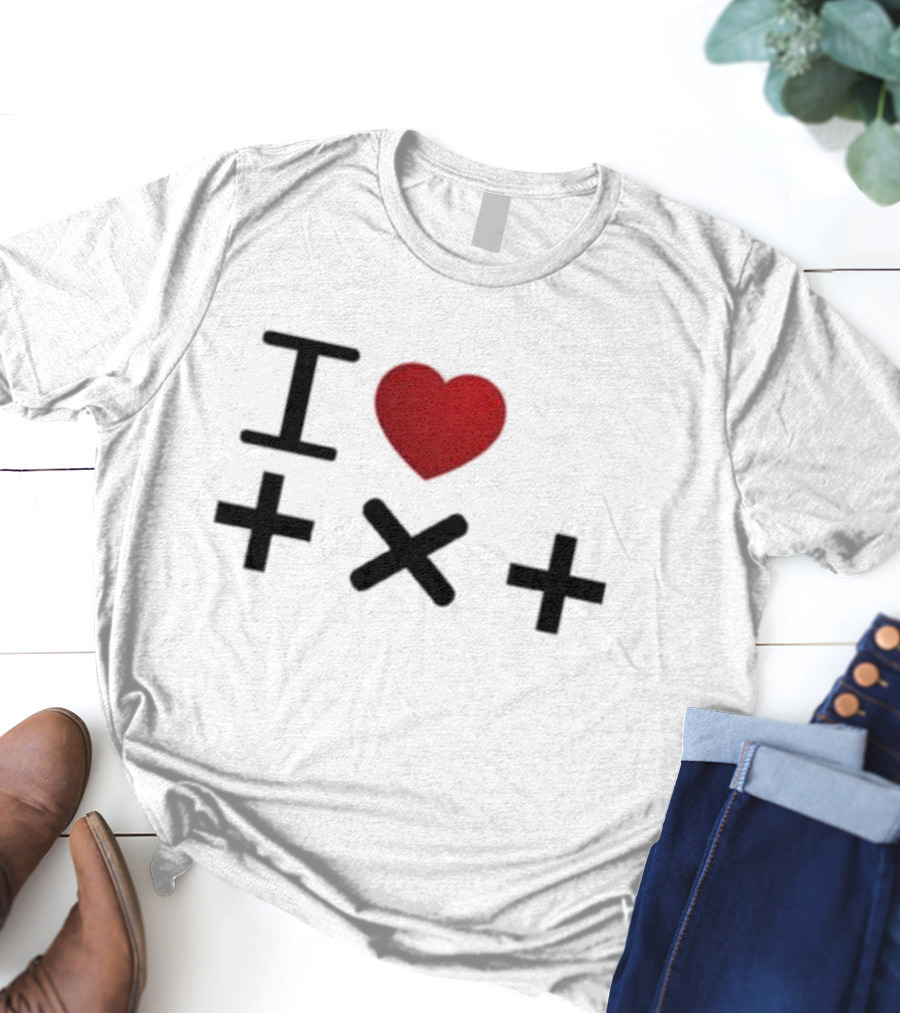 Coi Leray I Heart +x+ Black Red Heart T-Shirt