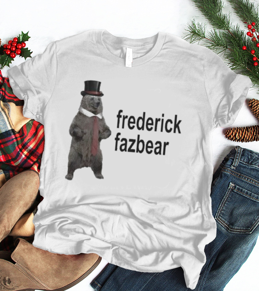 Frederick Fazbear With Top Hat And Red Tie T-Shirt