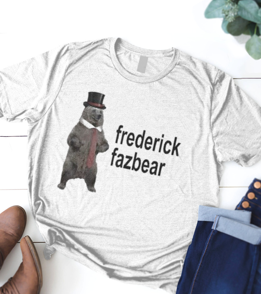 Frederick Fazbear With Top Hat And Red Tie T-Shirt