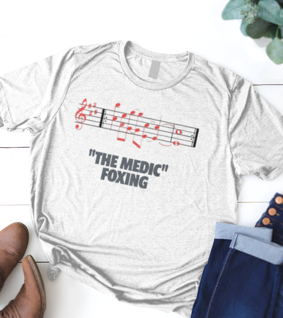The Medic Foxing Music Notes Sheet T-Shirt