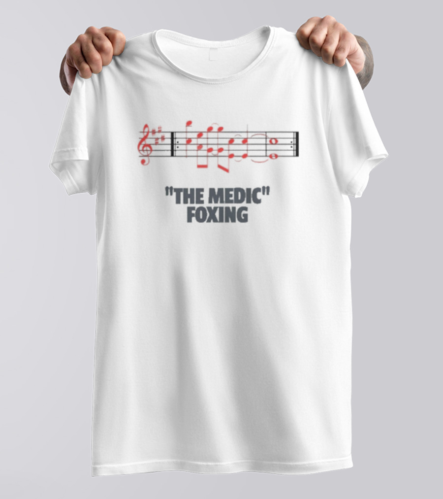 The Medic Foxing Music Notes Sheet T-Shirt