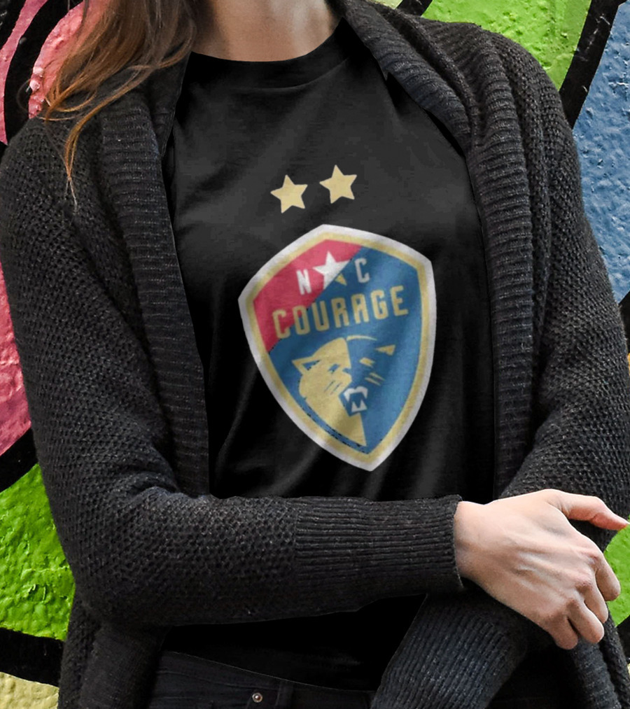 NC Courage Logo Two Stars T-Shirt