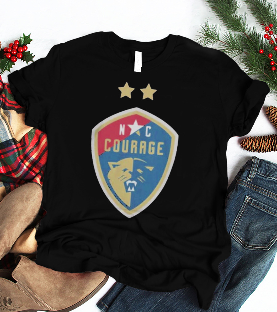 NC Courage Logo Two Stars T-Shirt