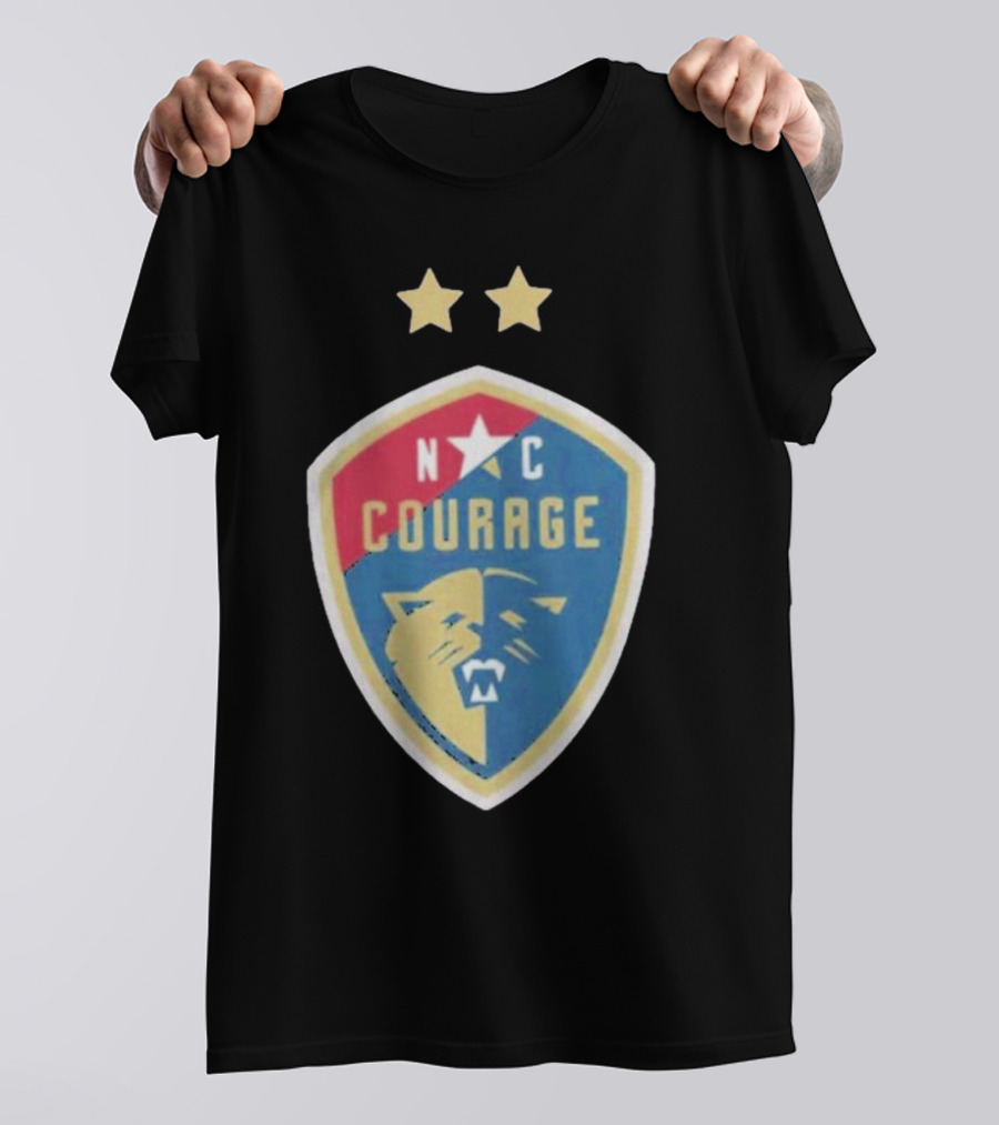 NC Courage Logo Two Stars T-Shirt