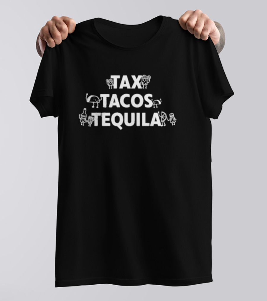 Taco Tax Tequila Fun Icons T-Shirt