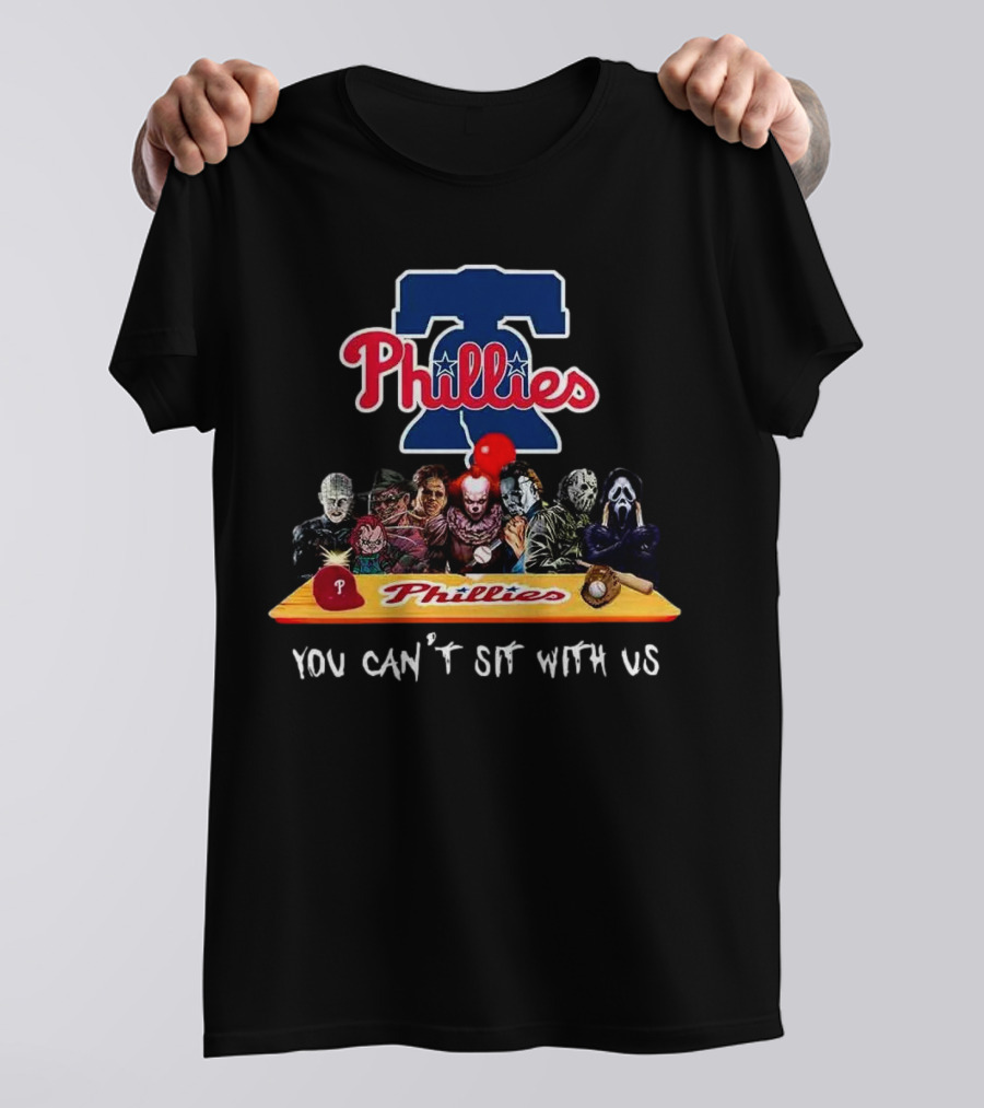 Philadelphia Phillies Horror Characters You Can't Sit With Us T-Shirt