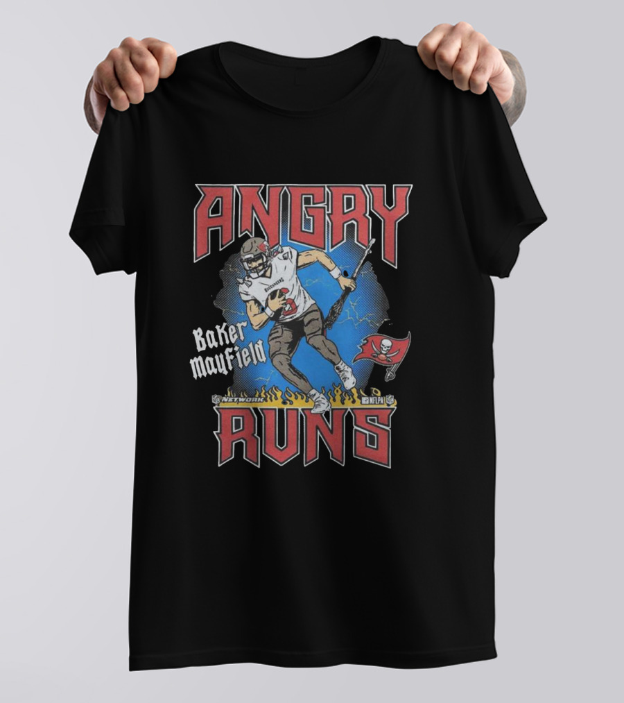 Angry Runs Baker Mayfield Tampa Bay Buccaneers NFL Network T-Shirt