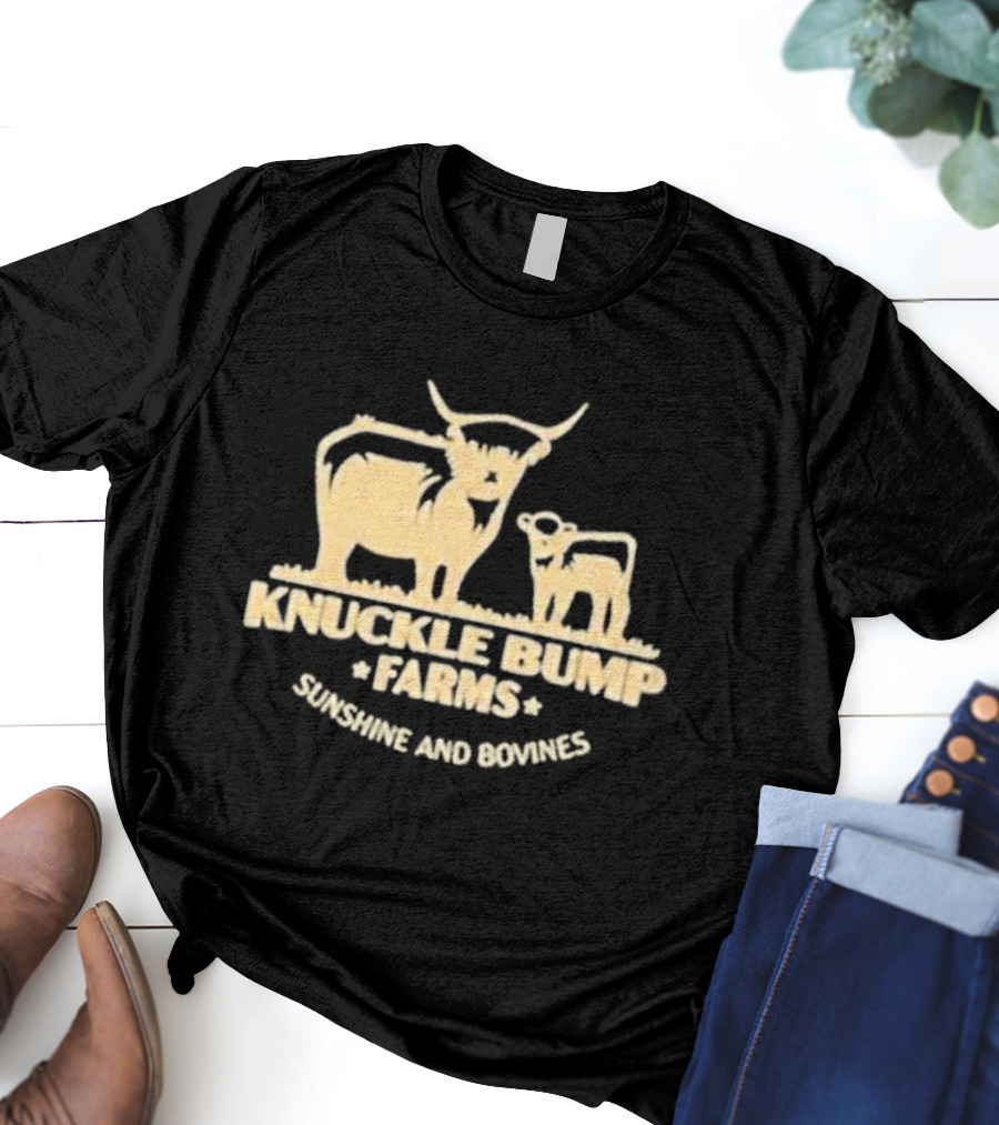 Knuckle Bump Farms Cattle Sunshine And Bovines T-Shirt