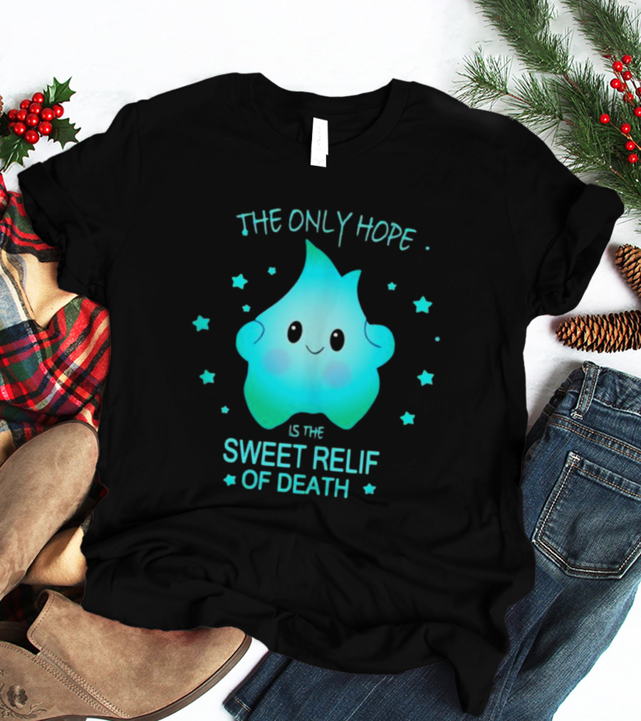 Lumalee The Only Hope Is The Sweet Relief Of Death Starry Blue Character T-Shirt
