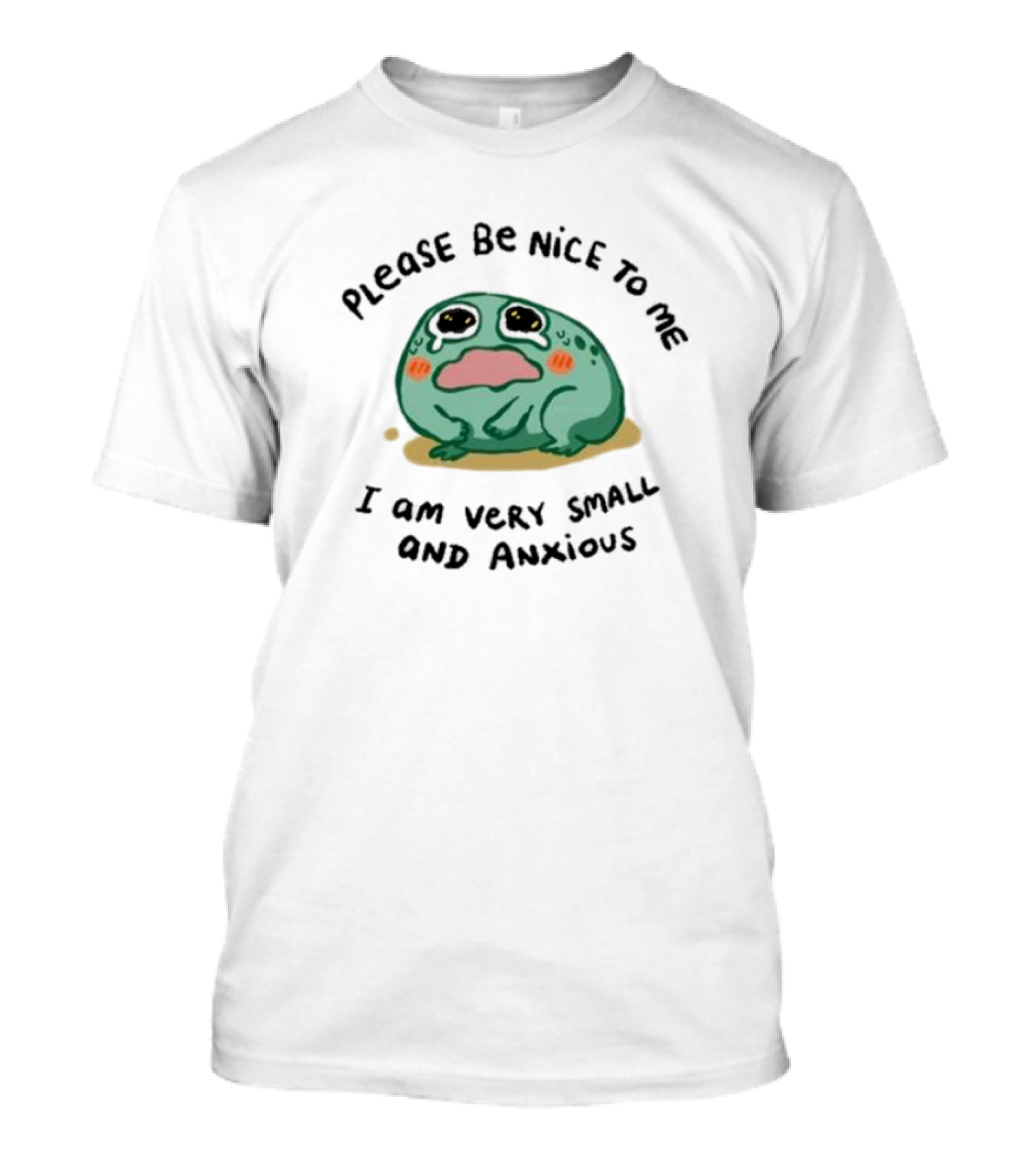 Please Be Nice To Me I Am Very Small And Anxious Frog T-Shirt