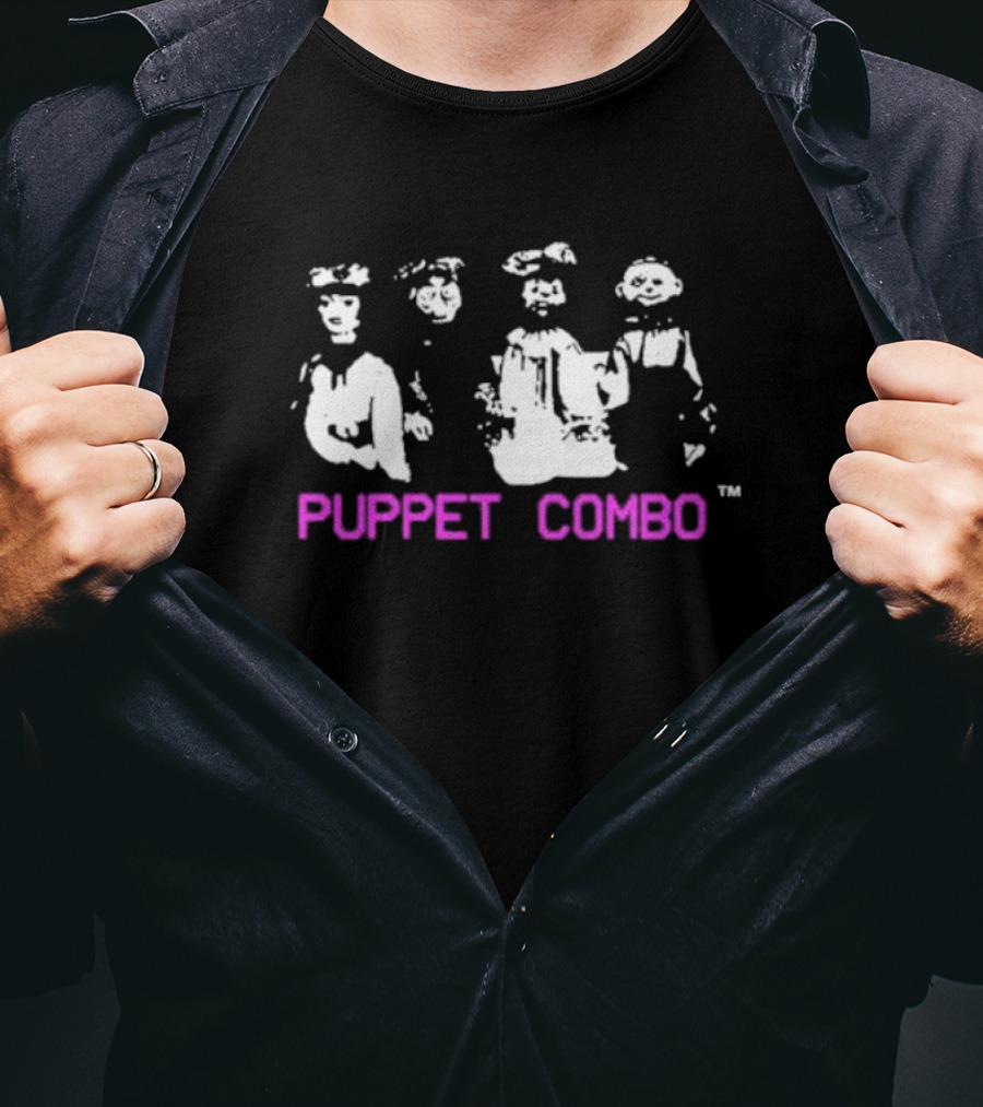 Puppet Combo Retro Horror Characters T-Shirt
