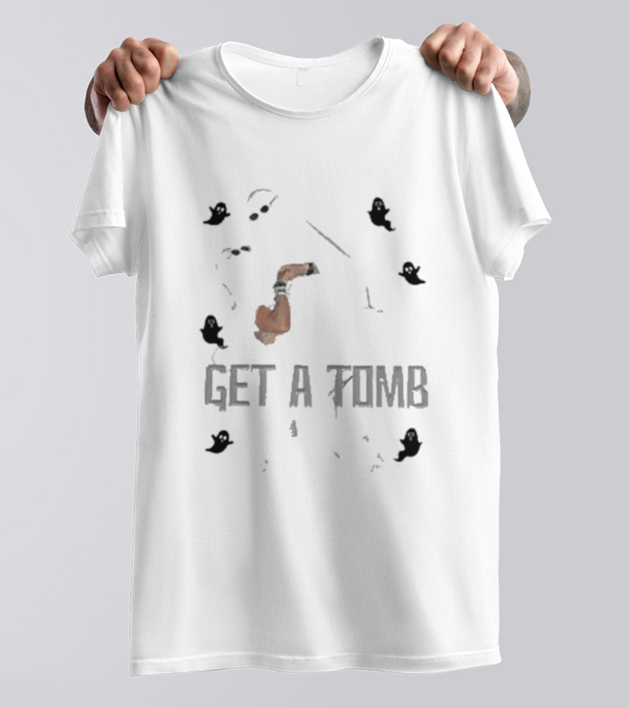 Get A Tomb Ghostly Muscle Pump Fitness T-Shirt