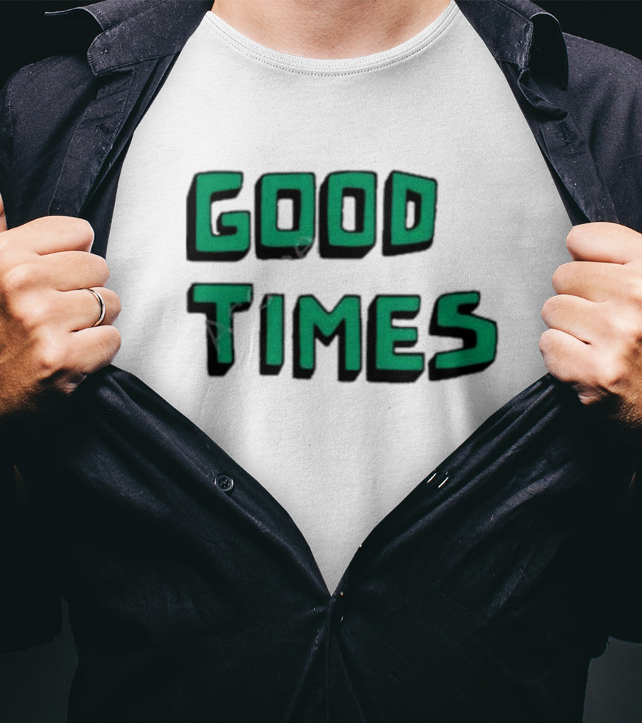 Kylie Minogue Good Times Retro Green Text T-Shirt