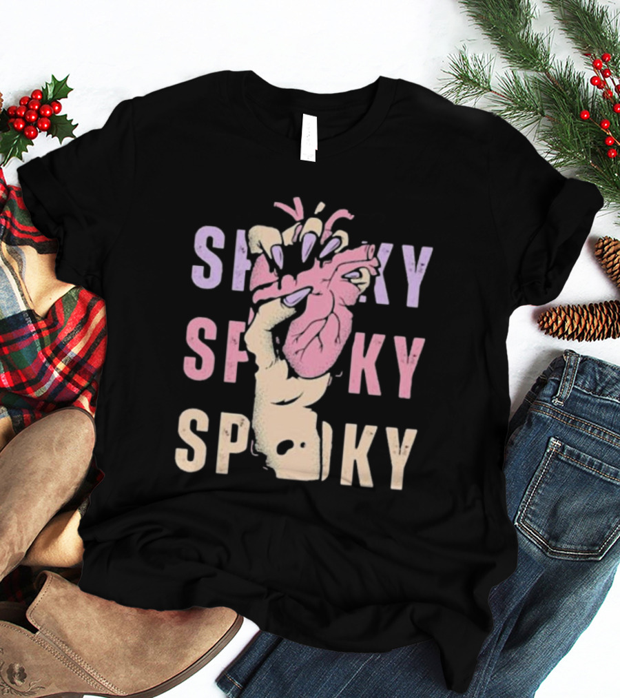 Spooky Hand Grips Heart Halloween Squeeze T-Shirt