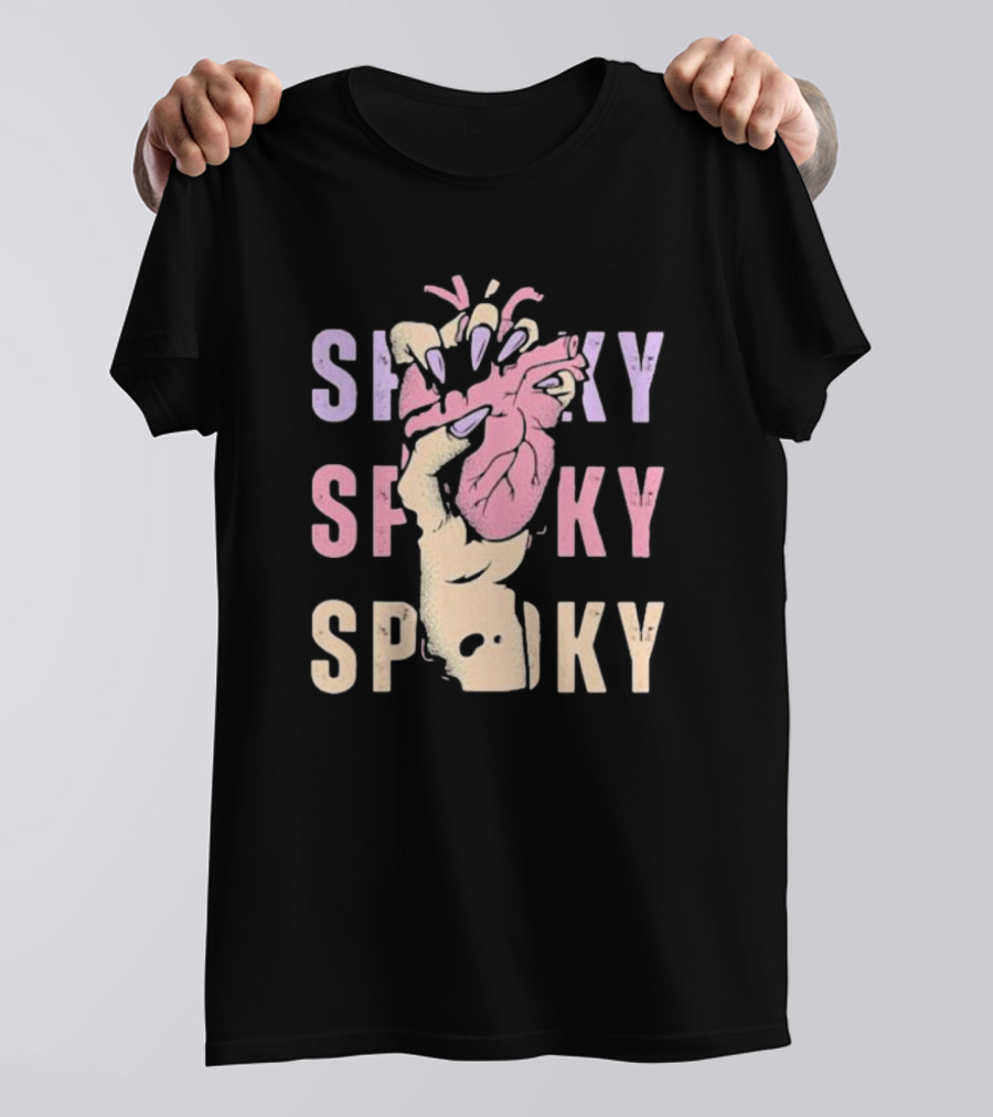 Spooky Hand Grips Heart Halloween Squeeze T-Shirt