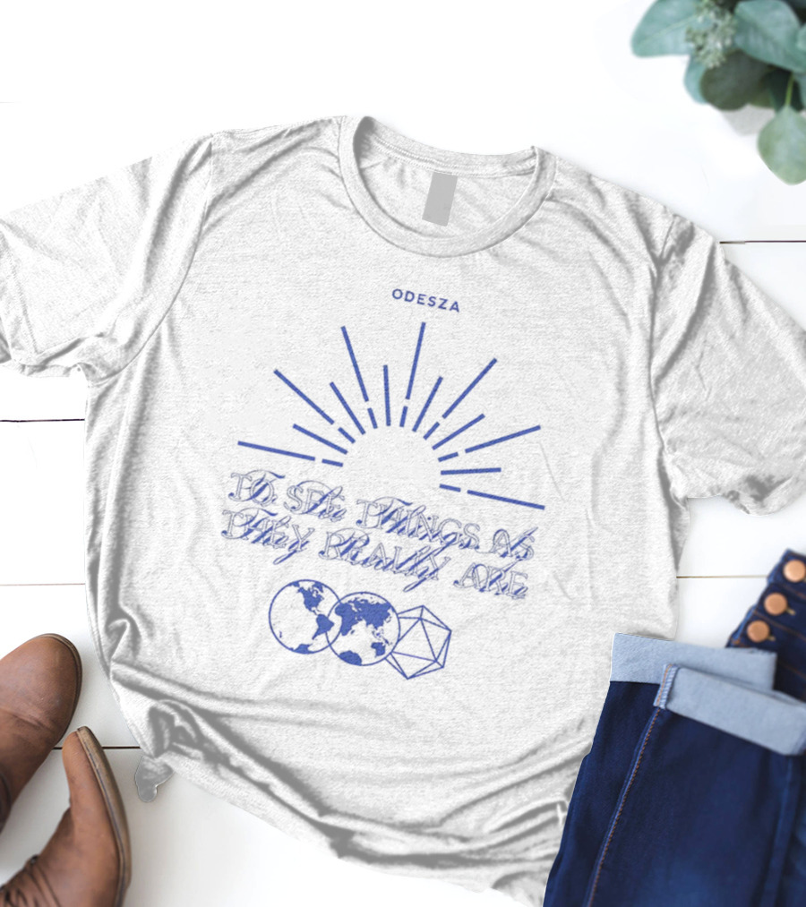 Odesza To See Things As They Really Are Sunburst Globe Geometric T-Shirt