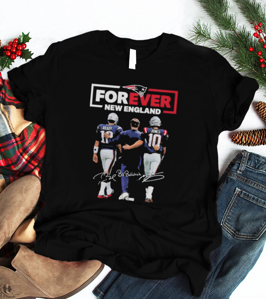 Forever New England Brady Bill Belichick Jones Signature Patriots T-Shirt
