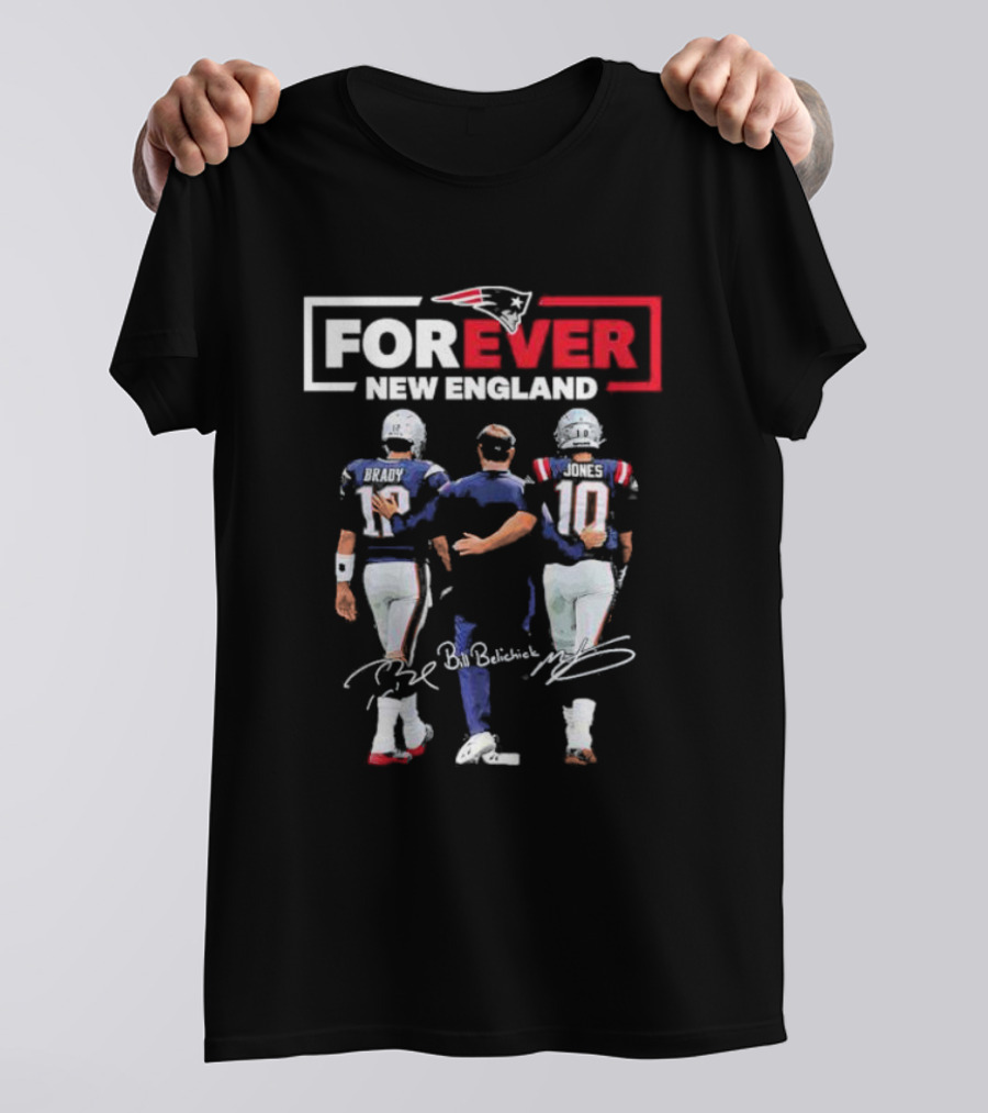 Forever New England Brady Bill Belichick Jones Signature Patriots T-Shirt