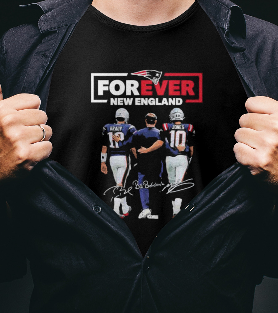 Forever New England Brady Bill Belichick Jones Signature Patriots T-Shirt