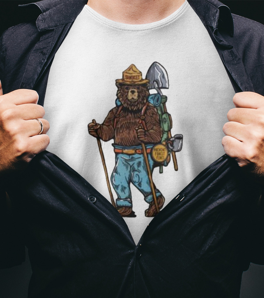 Smokey Bear Prevent Forest Fires Cartoon T-Shirt