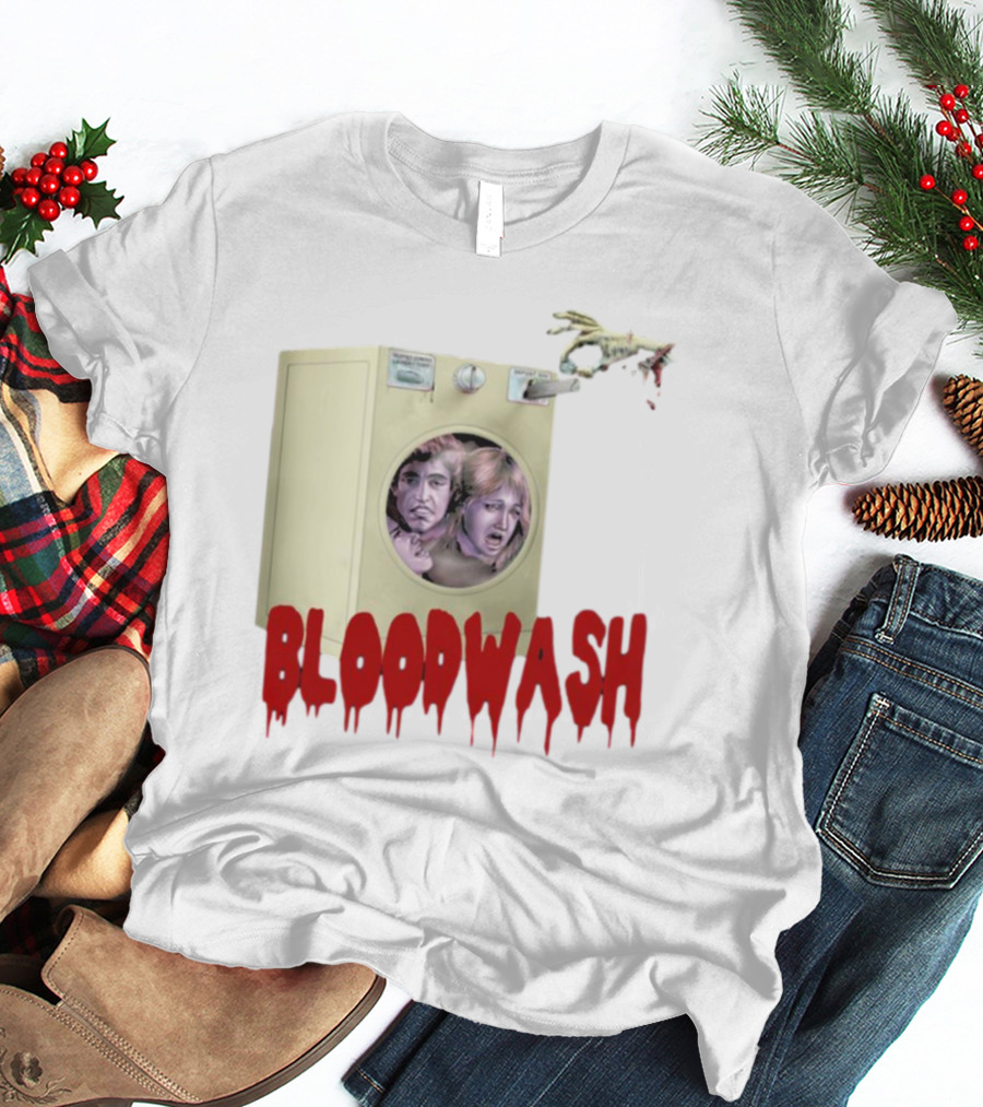 Puppet Combo Bloodwash Horror Laundry Machine With Faces And Monster Hand T-Shirt