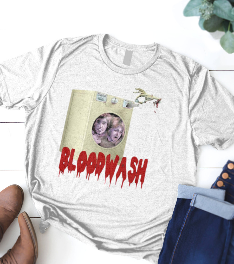 Puppet Combo Bloodwash Horror Laundry Machine With Faces And Monster Hand T-Shirt