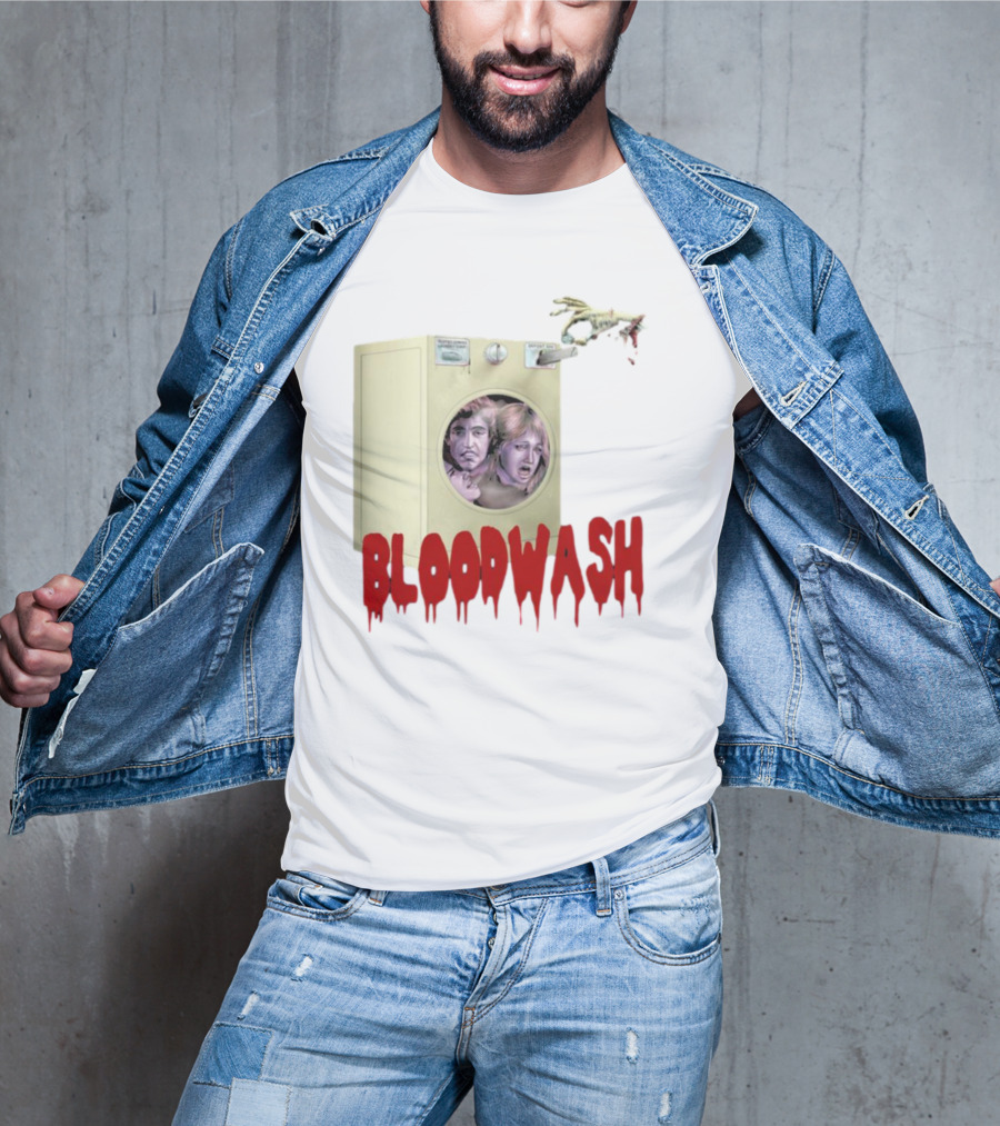 Puppet Combo Bloodwash Horror Laundry Machine With Faces And Monster Hand T-Shirt