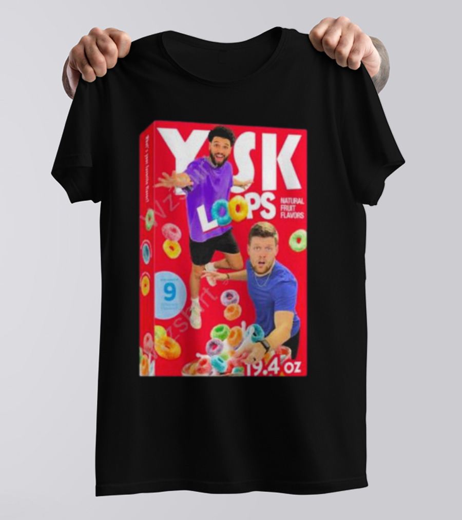 Ysk Loops Cereal Box You Should Know Podcast Natural Fruit Flavors T-Shirt