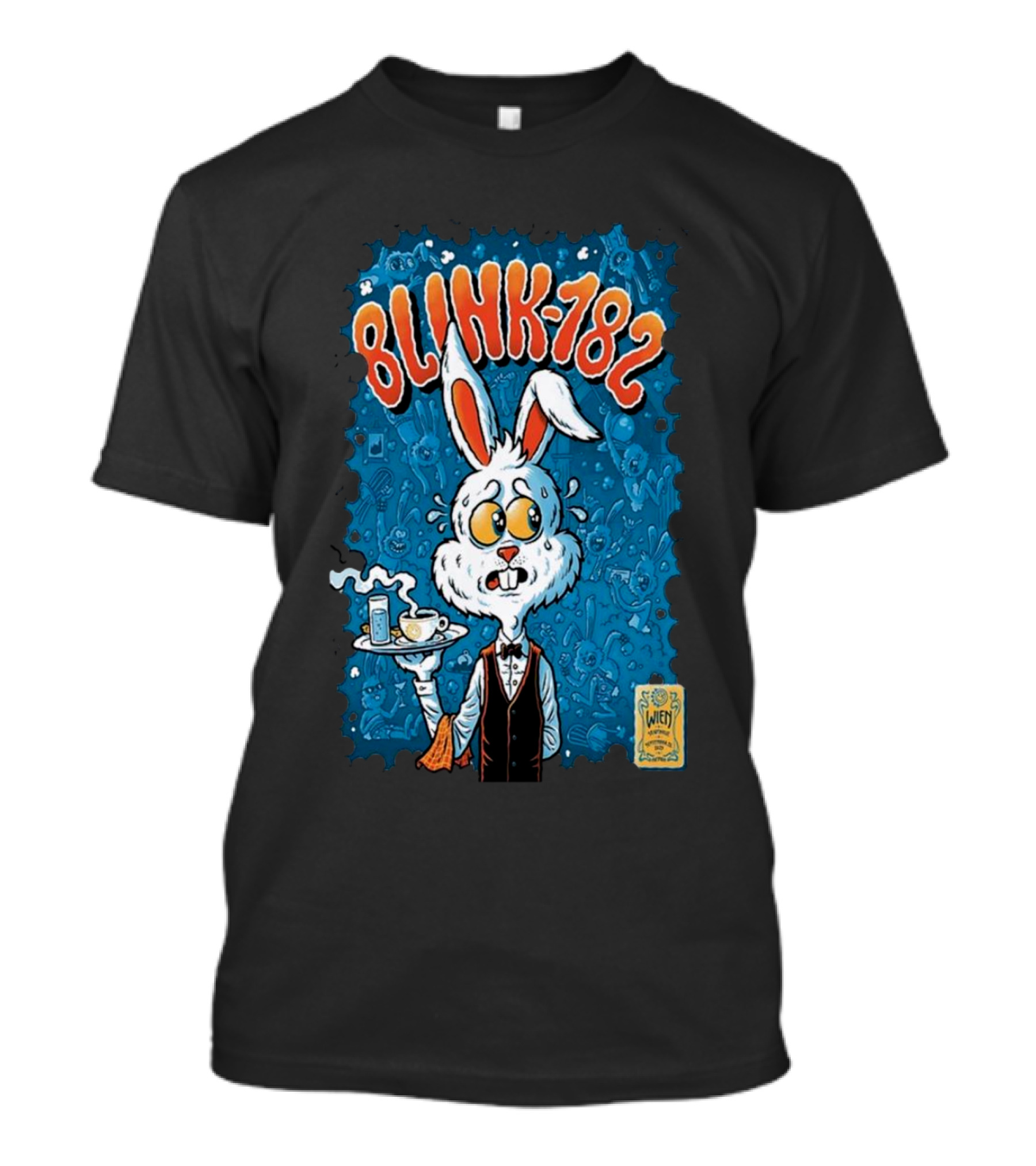 Blink-182 Vienna Wavy-Labyrinth Rabbit Waiter T-Shirt