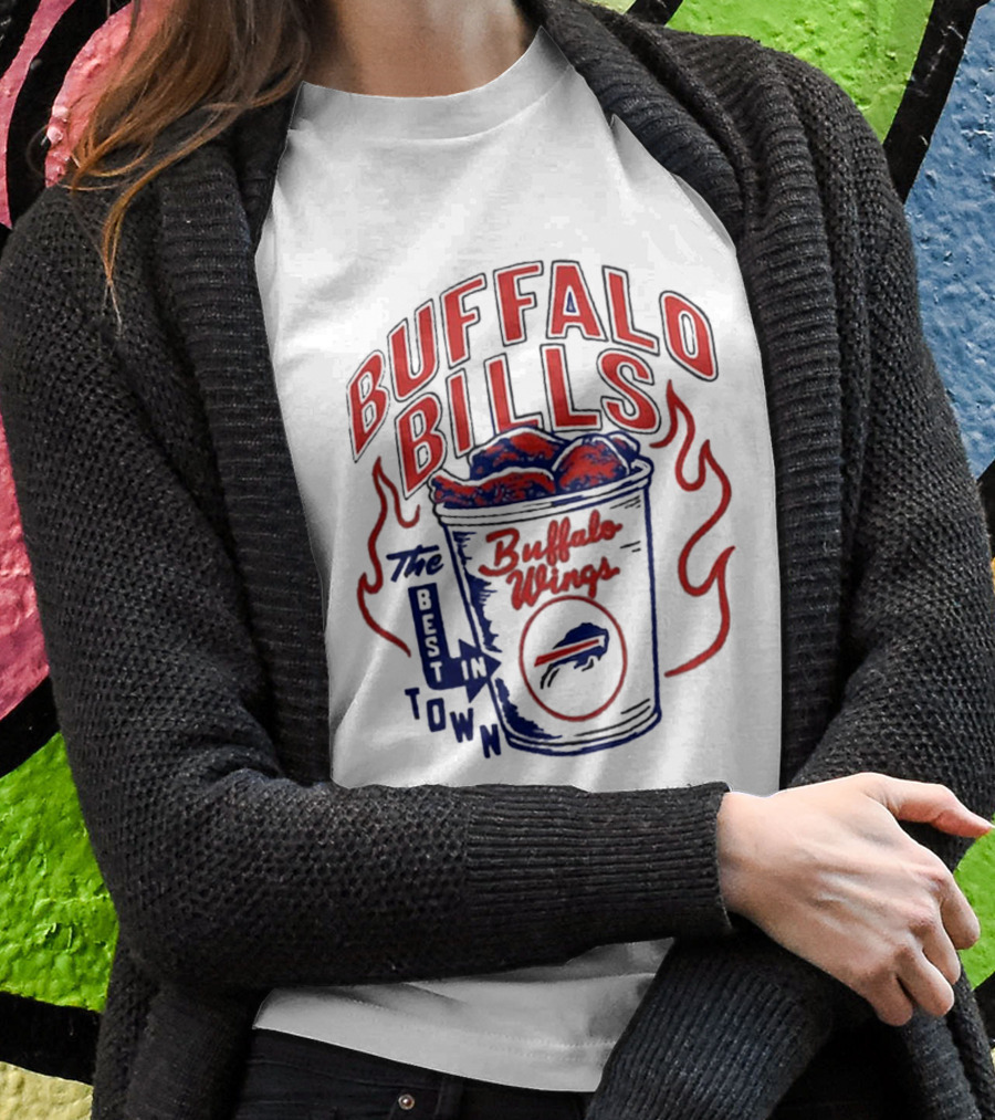 Buffalo Bills Best In Town Buffalo Wings NFL Flavortown Homage T-Shirt