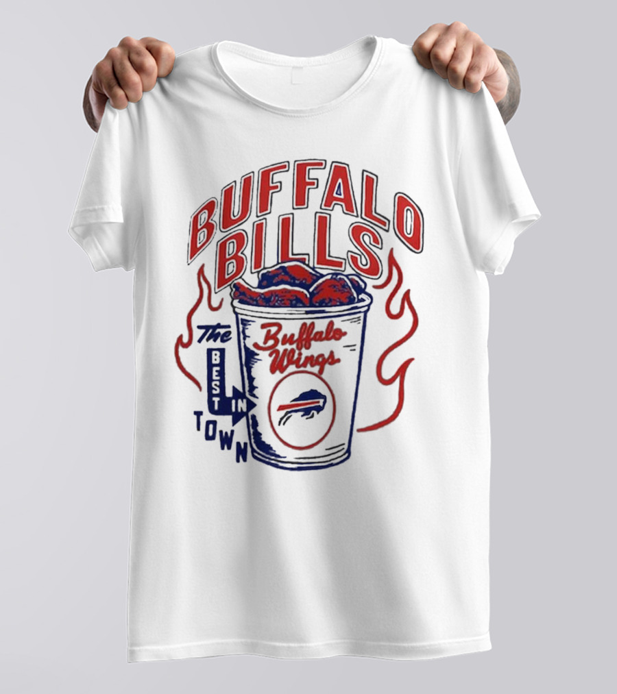 Buffalo Bills Best In Town Buffalo Wings NFL Flavortown Homage T-Shirt