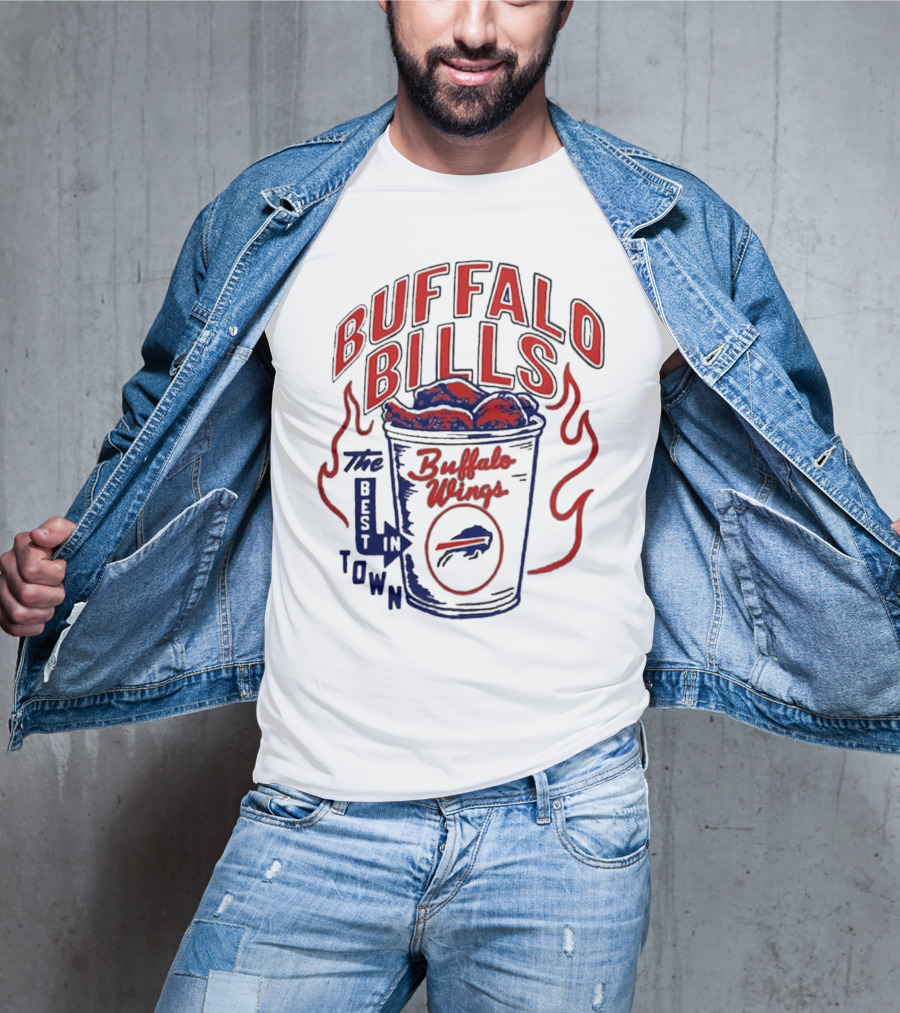 Buffalo Bills Best In Town Buffalo Wings NFL Flavortown Homage T-Shirt