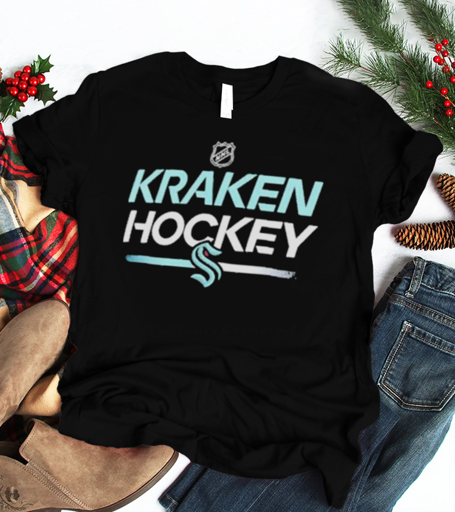 Seattle Kraken Hockey NHL Logo Authentic Pro Primary Replen T-Shirt