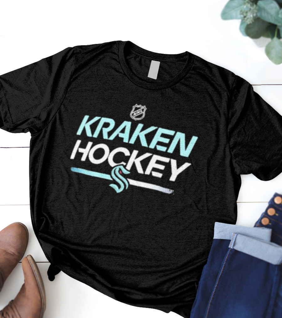 Seattle Kraken Hockey NHL Logo Authentic Pro Primary Replen T-Shirt