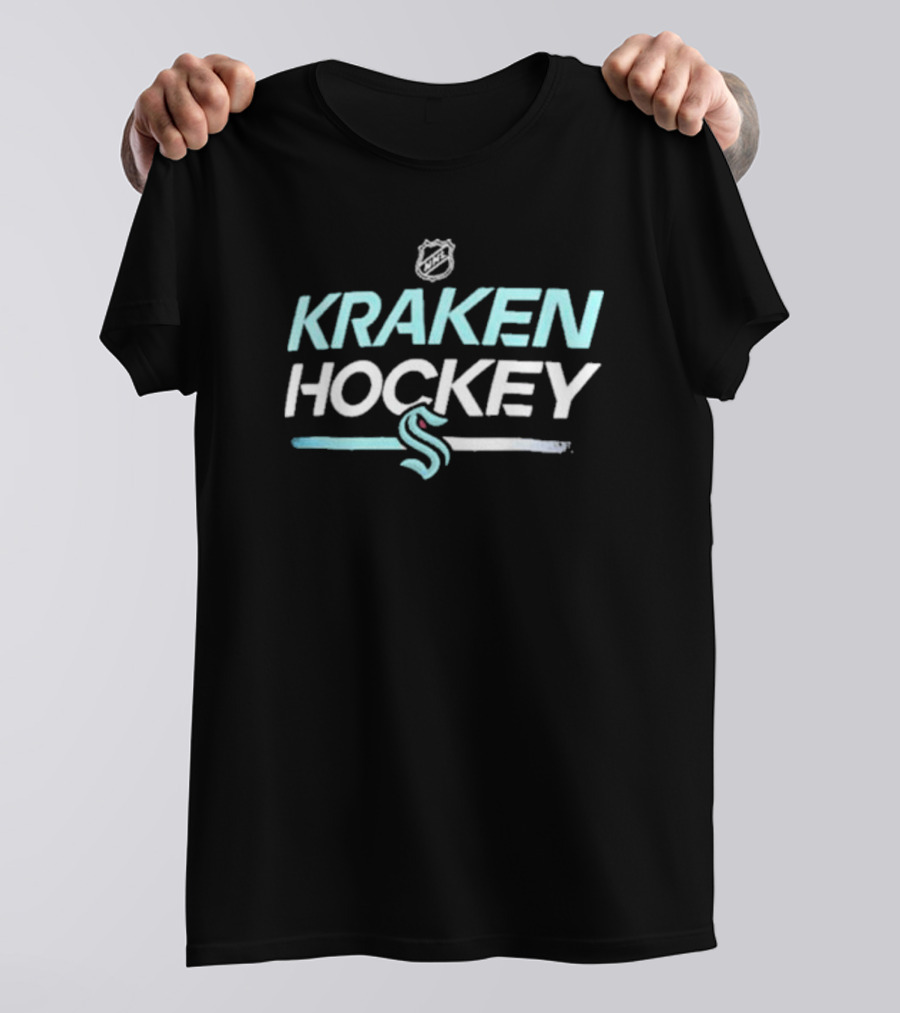 Seattle Kraken Hockey NHL Logo Authentic Pro Primary Replen T-Shirt
