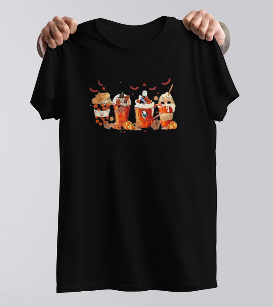 Pumpkin Spice Halloween Skeleton Coffee Mugs T-Shirt
