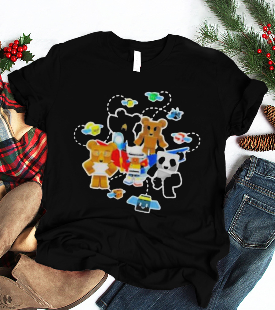 Bee Swarm Simulator Bear Team Characters With Bees T-Shirt