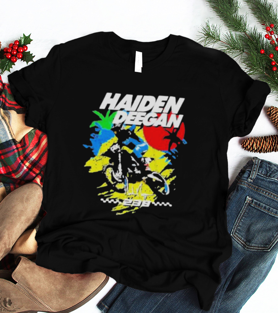 Haiden Deegan 38 Colorful Motocross Art With Sun And Palm Elements T-Shirt