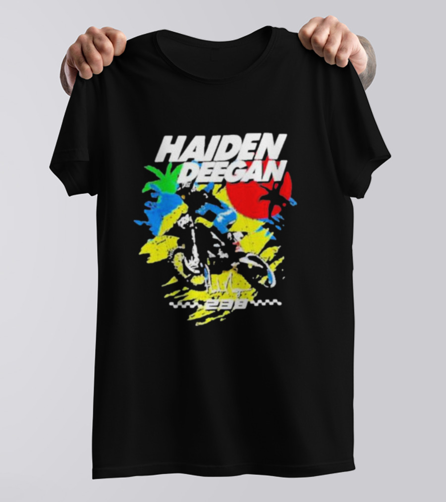 Haiden Deegan 38 Colorful Motocross Art With Sun And Palm Elements T-Shirt